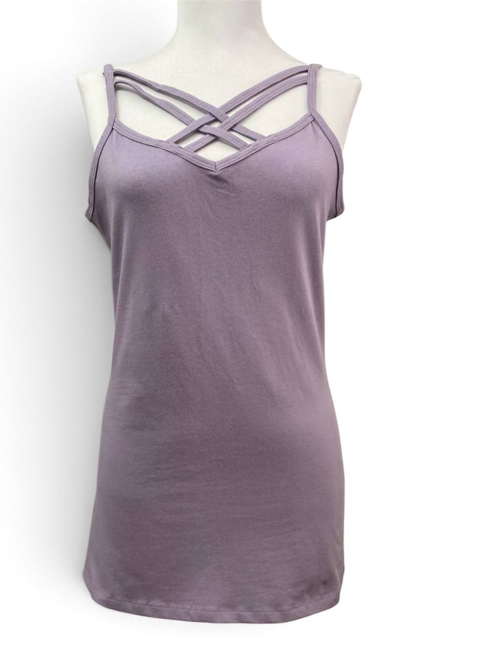 NWT Maurices Lavender Crisscross Front Adjustable Strap Camisole Lavender Soft